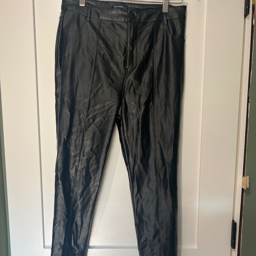 Black Fake leather pants